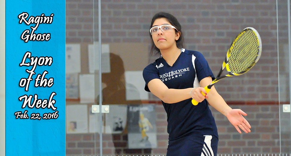 Squash's Ghose Earns Lyon of the Week Honors
