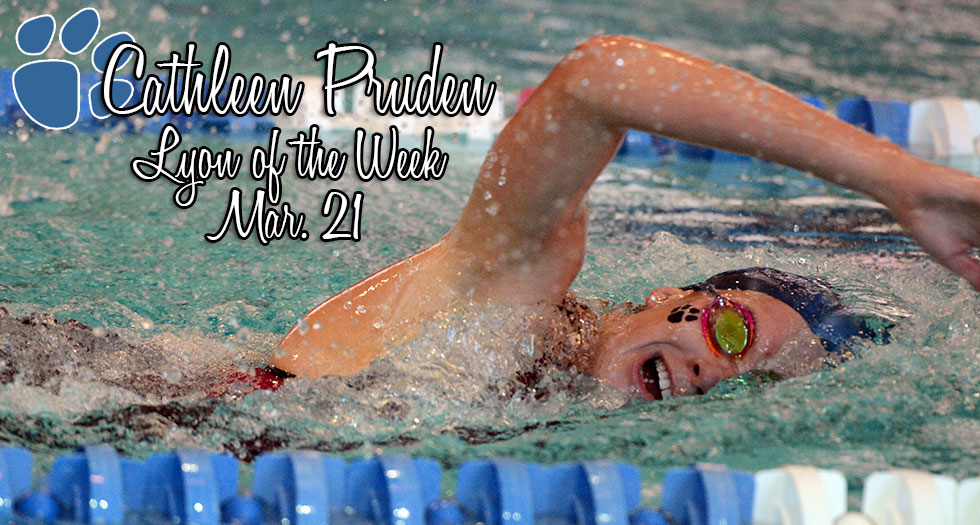 Swimming & Diving's Pruden Garners Lyon of the Week Honors