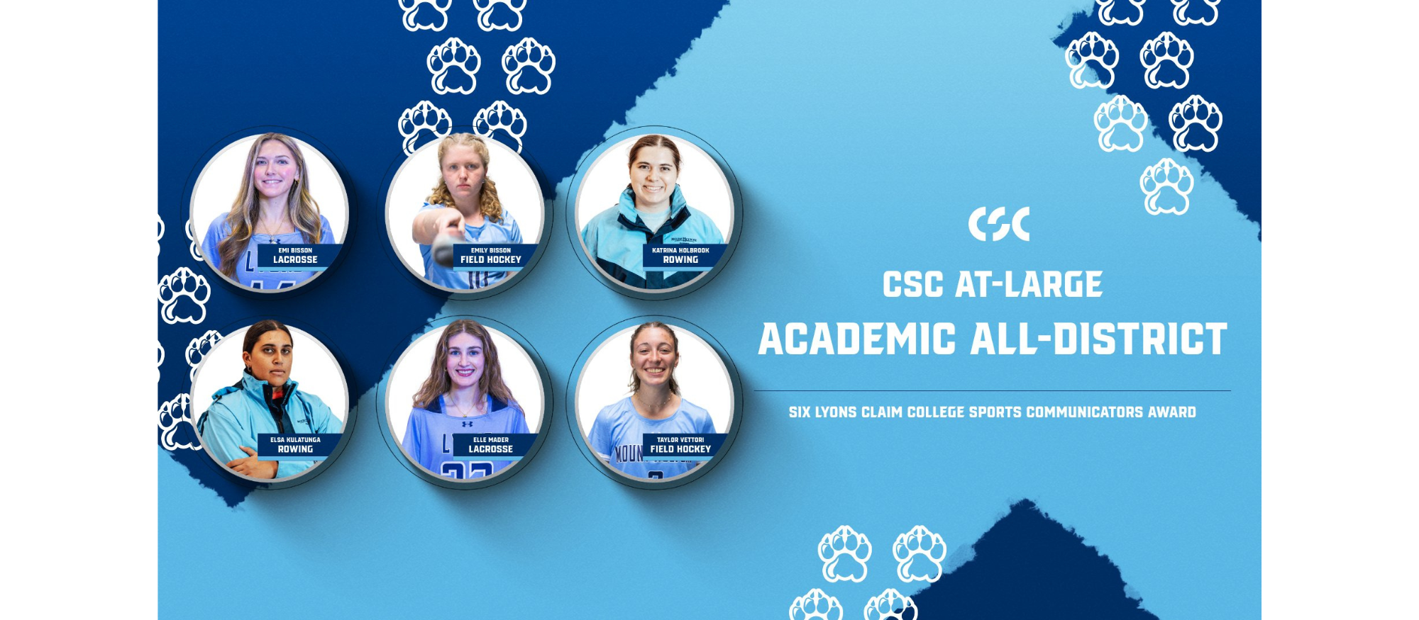 CSC At-Large Academic All-District honors go to Bisson, Bisson, Holbrook, Kulatunga, Mader, Vettori
