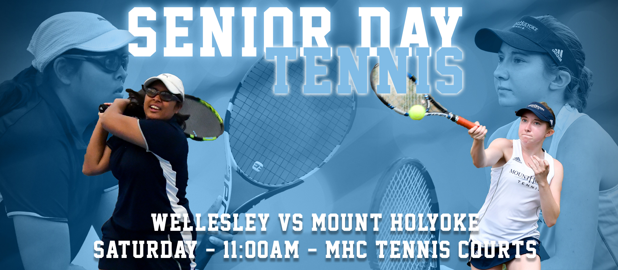 Gameday Central graphic featuring seniors Ishita Tibrewal (left) and Katherine Schumacher (right).