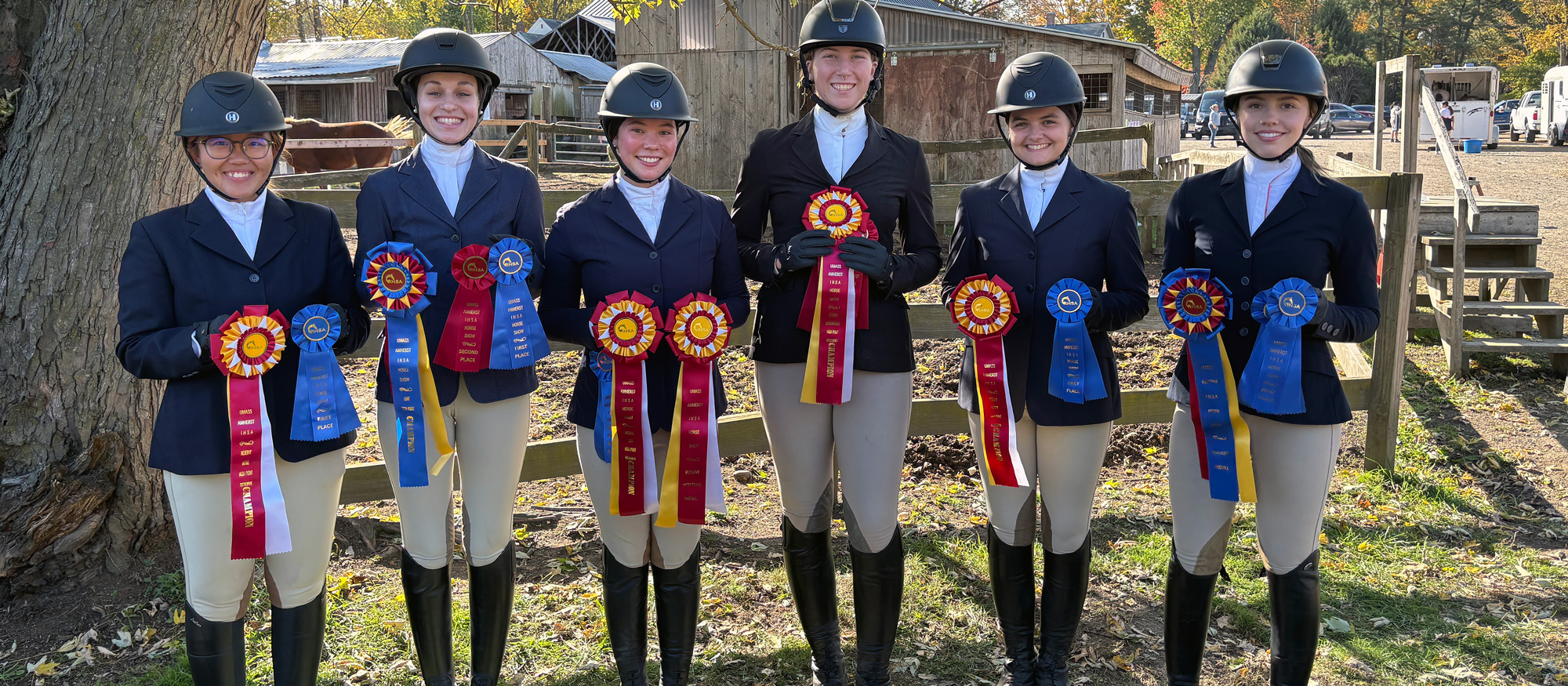 From left to right: Lia Liang, Kate Smith, Emi Graf, Charlotte Subak, Salome Hizanishvili, and Hallie Phillips.