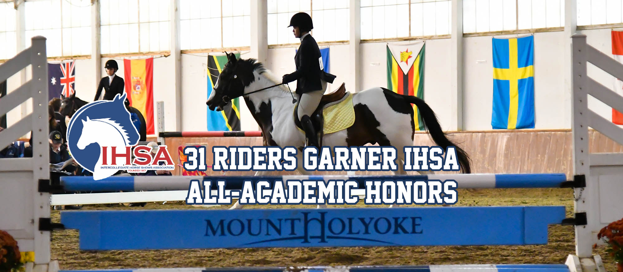 Graphic promoting the 31 riders who earned IHSA All-Academic honors for the 2017-18 season.