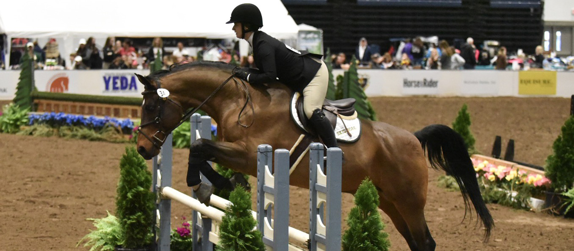 Action photo by Ana Earle '22 of Emma Recchi during competition at the 2019 IHSA National Championships.