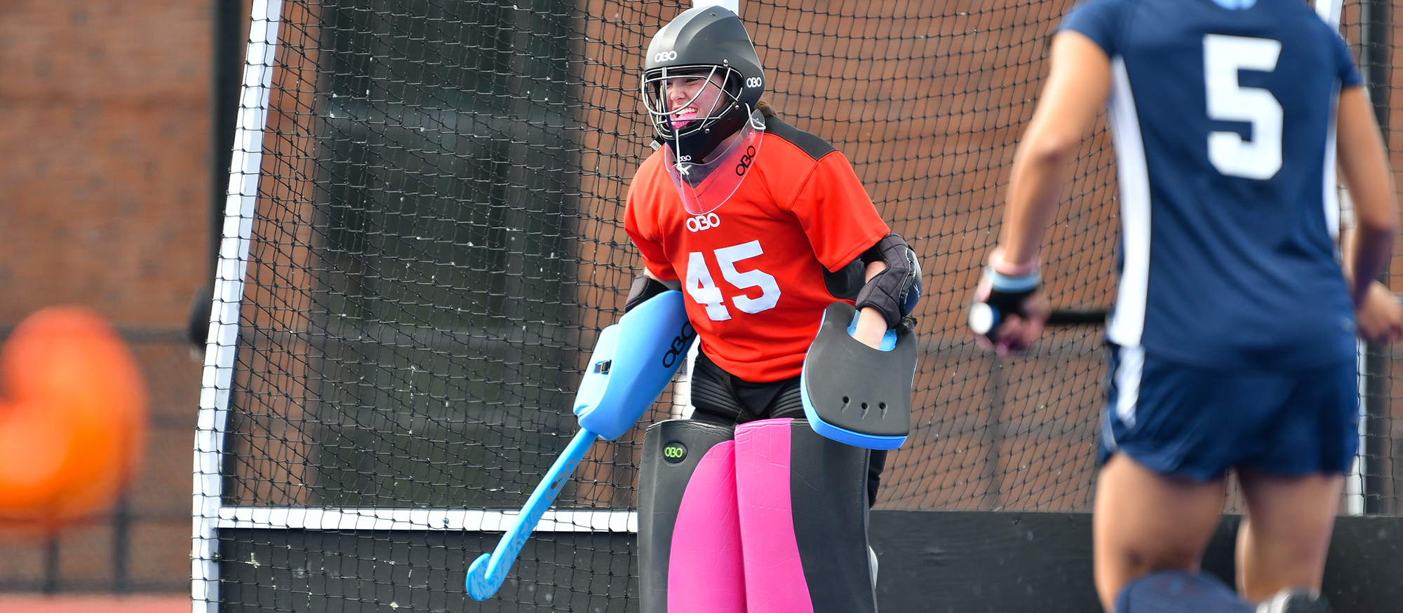 Rachel Katzenberg made 10 saves in Mount Holyoke's season opener against Roger Williams on Sept. 3, 2022. (File photo)