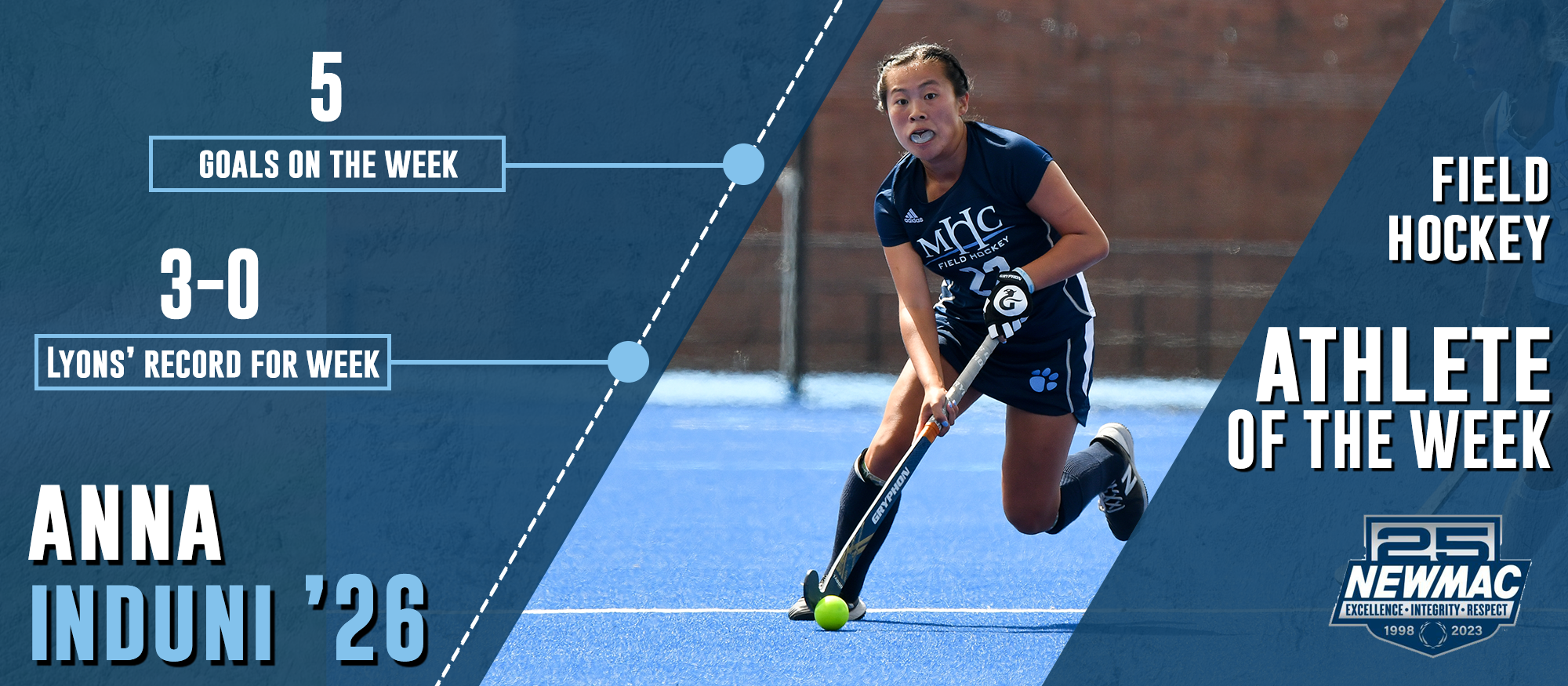 Induni named NEWMAC Field Hockey Offensive Athlete of the Week