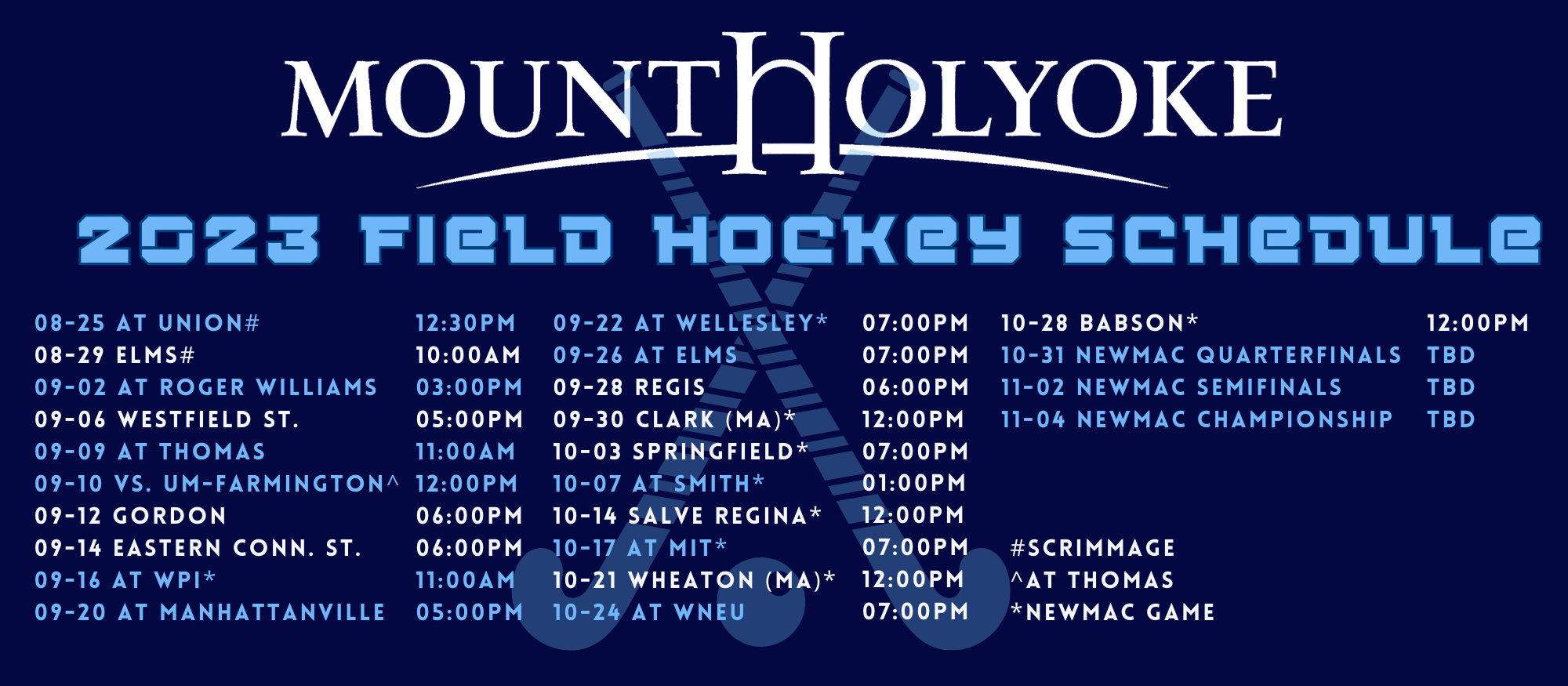 Field hockey to scrimmage at Union on Aug. 25, then open season on Sept. 2