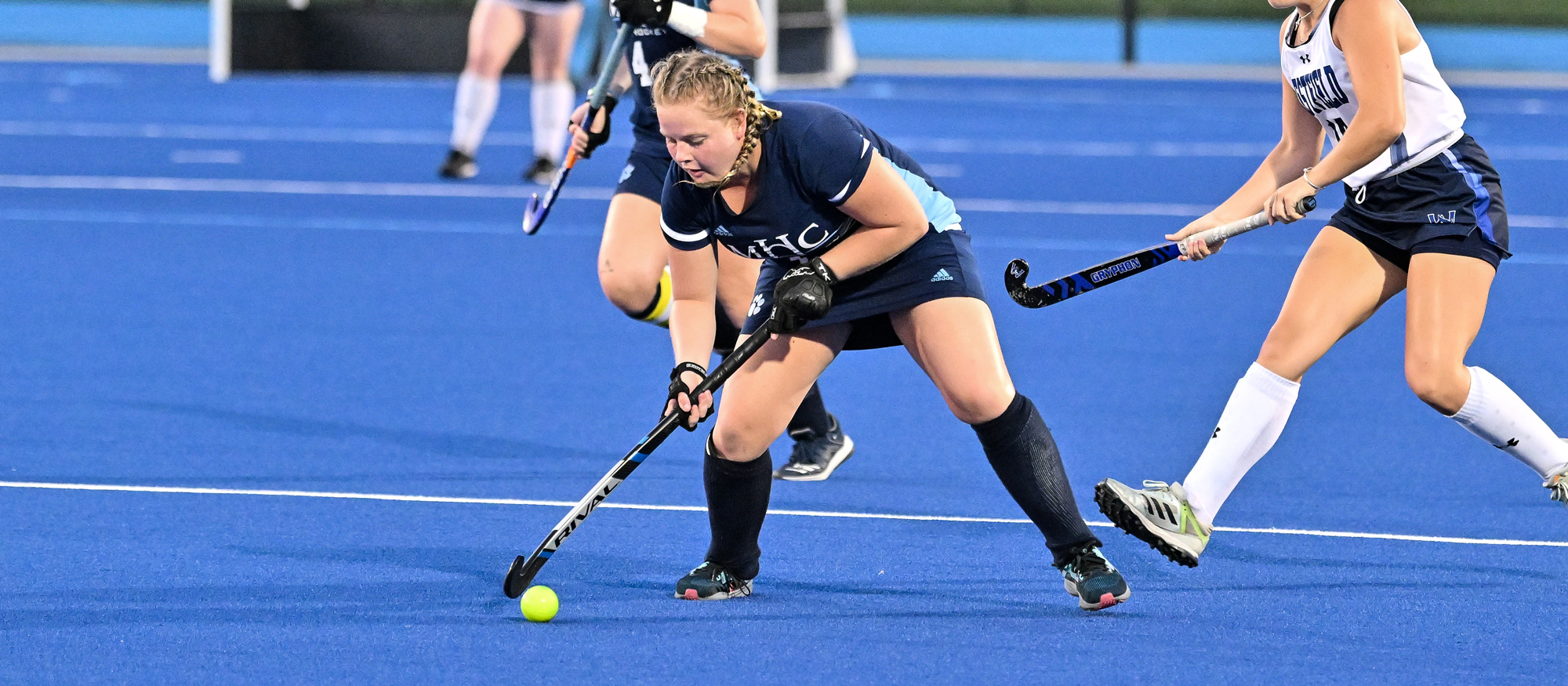 Linnea Alsted had three defensive saves in Mount Holyoke's 3-0 loss to Salve Regina on Oct. 14, 2023. (RJB Sports file photo)