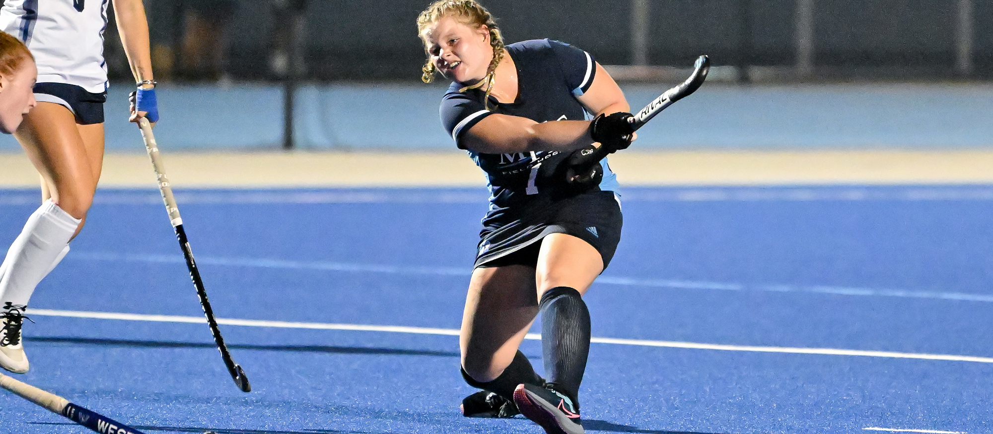 Linnea Alsted scored Mount Holyoke's first goal of the season against Thomas College on Aug. 31, 2024. (RJB Sports file photo)