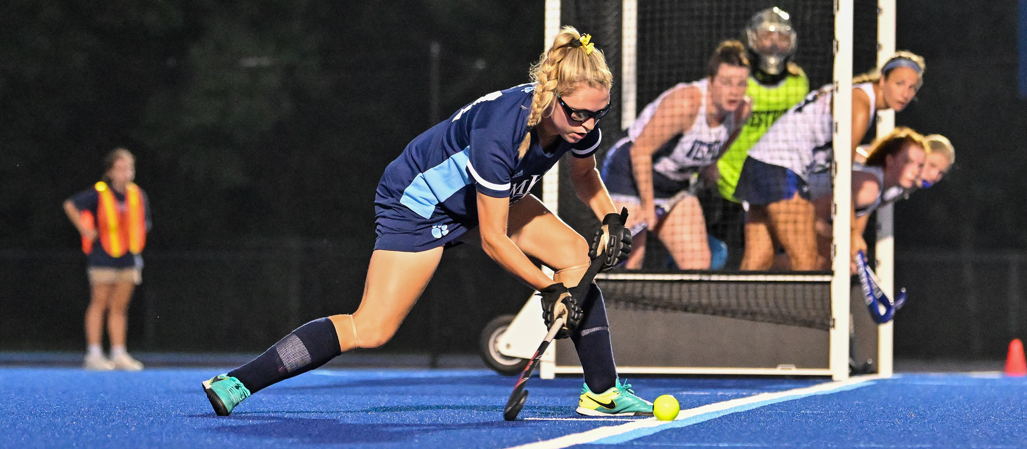 Jayonna Montigny scored her sixth and seventh goals of the season in a 4-0 win at Elms College on Sept. 26, 2023. (RJB Sports file photo)