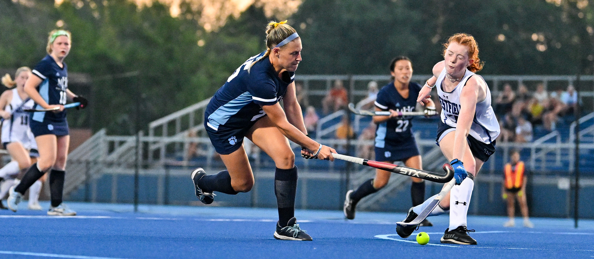 Laurissa Montigny scored her seventh goal of the season in a 3-1 loss at Wellesley on Sept. 22, 2023. (RJB Sports file photo)