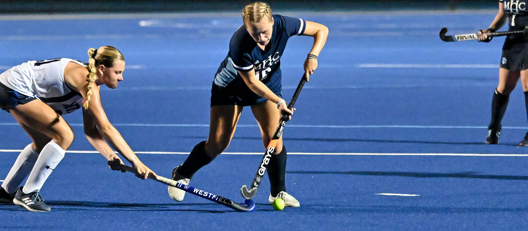 Amanda Thibodeau's second goal this season gave Mount Holyoke a 1-0 lead over Wheaton on Oct. 21, 2023. (RJB Sports file photo)