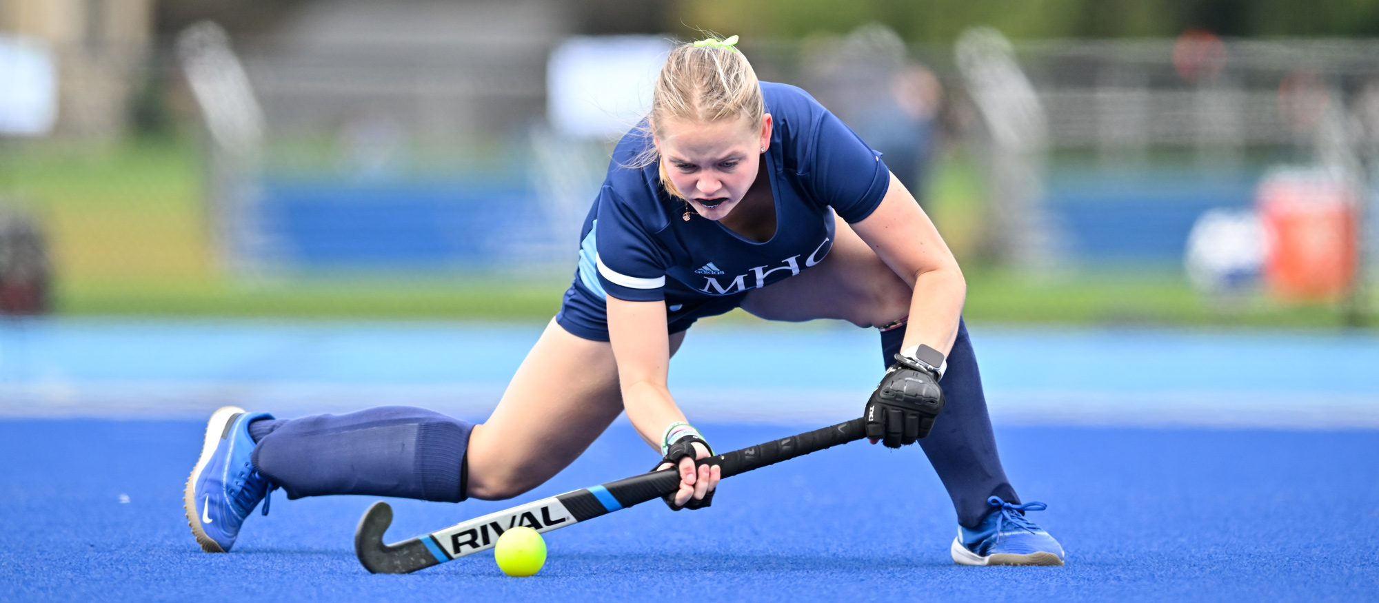 Linnea Alsted scored her sixth goal of the season in Mount Holyoke's game at Salve Regina on Oct. 19, 2024. (RJB Sports file photo)
