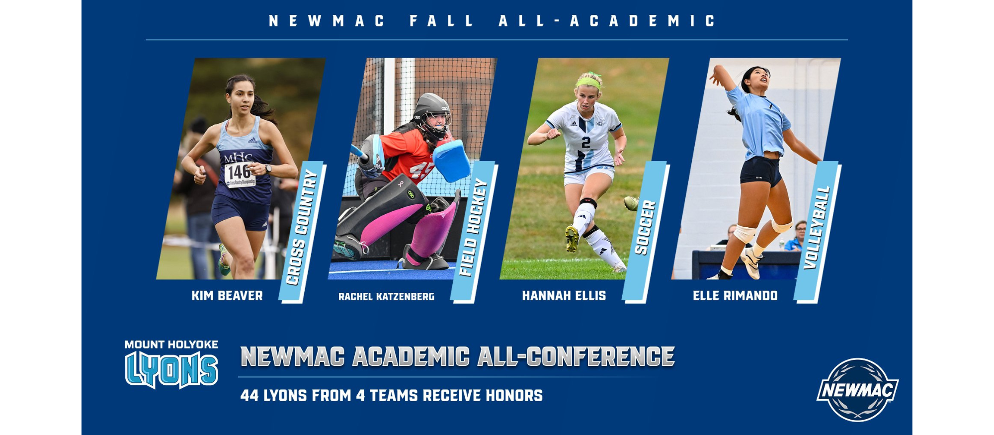 44 Lyons receive NEWMAC Fall All-Academic laurels