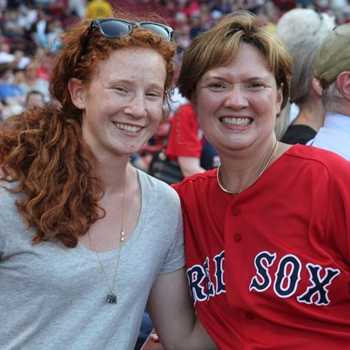 President Pasquerella Tosses First Pitch at Red Sox Game