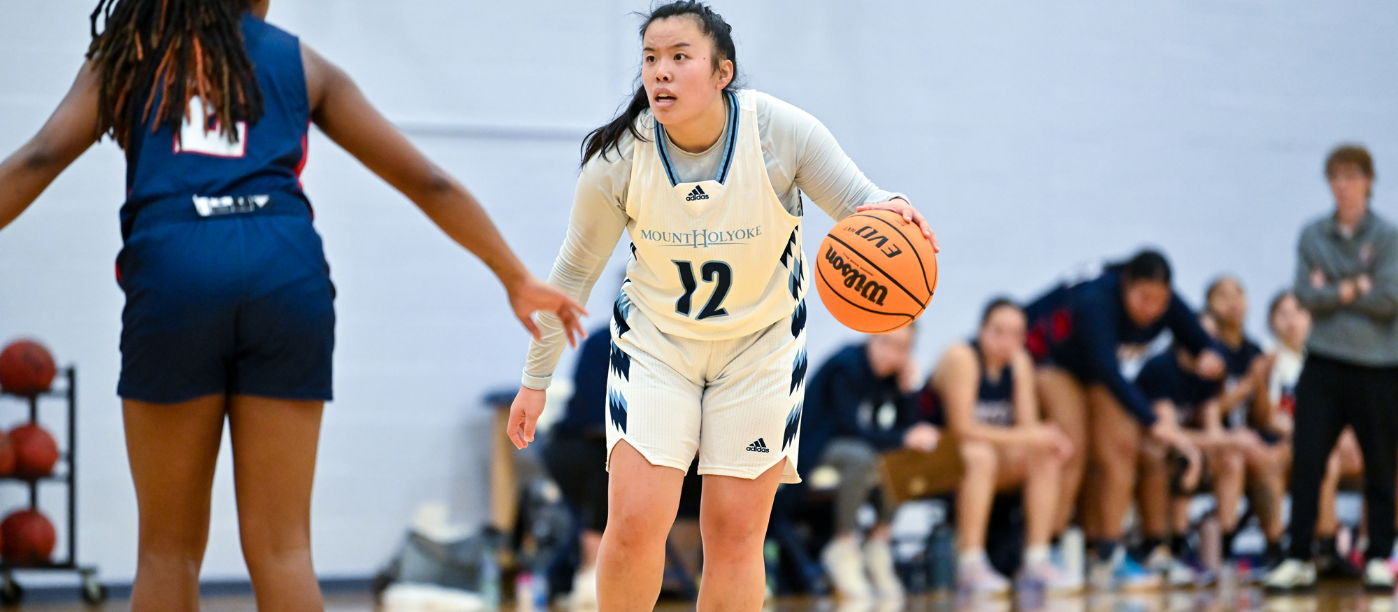 Libby Harris led Mount Holyoke with 13 points at Westfield State on Nov. 21, 2023. (RJB Sports file photo)