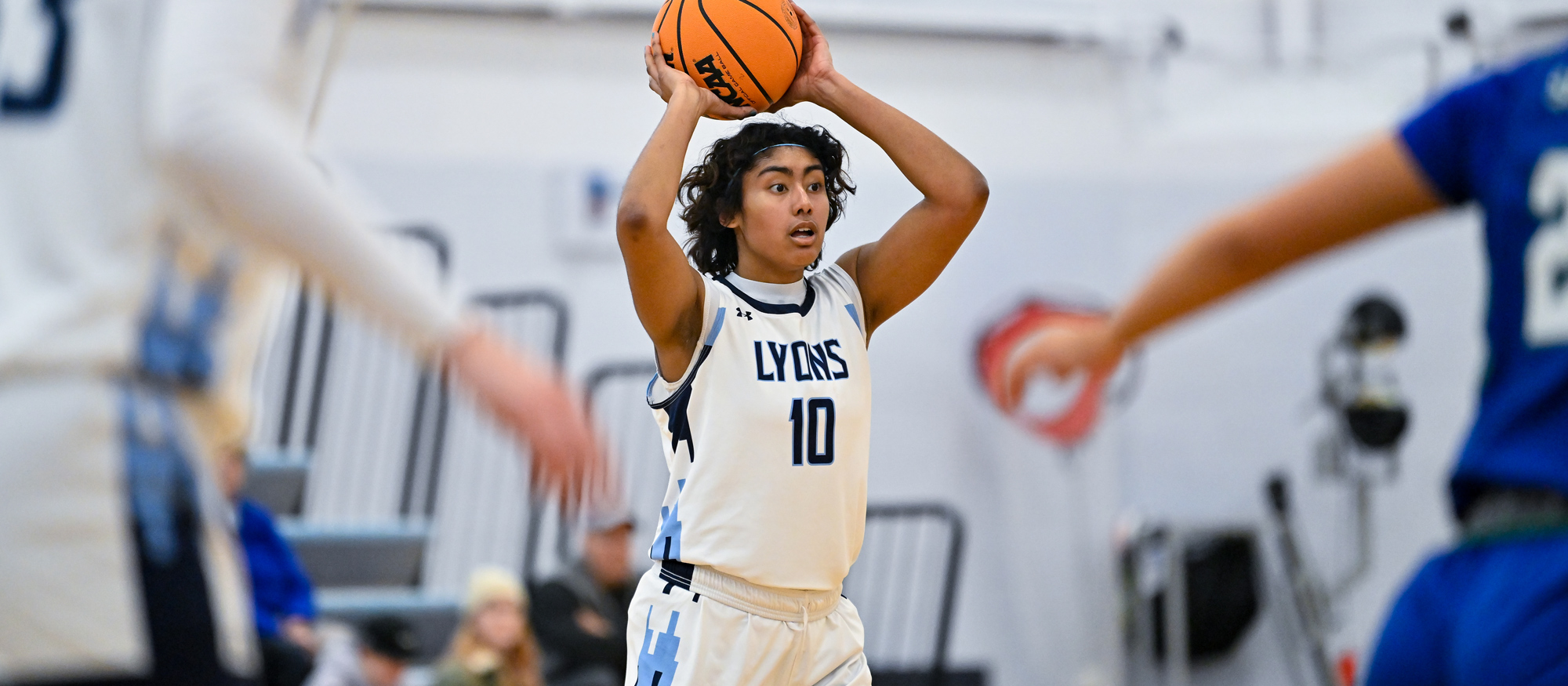 Sofia Francisco led all players in scoring, rebounding and blocked shots in Mount Holyoke's loss to Wheaton on Jan. 22, 2025. (RJB Sports file photo)