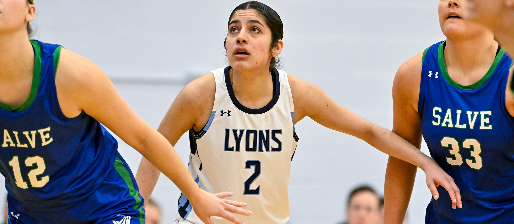 Amrit Khinda had three points and a career-high four rebounds, two assists and two steals in her final game for Mount Holyoke on Feb. 22, 2025 at Coast Guard. (RJB Sports file photo)