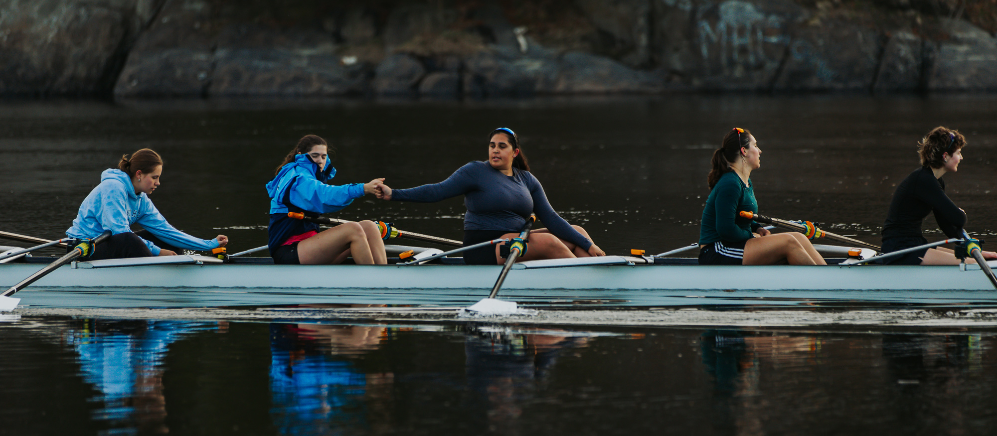 Mount Holyoke's first varsity eight finished sixth among seven boats in the Third Level Final at the National Invitational Rowing Championships on May 10, 2026. (Alex Dizes file photo)