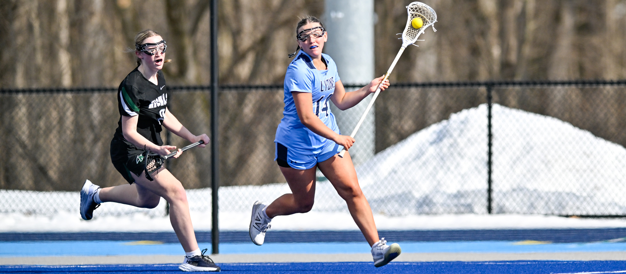 Emi Bisson notched her second four-goal game in as many contests this season in a 15-9 loss to Nichols on March 1, 2025. (RJB Sports file photo)