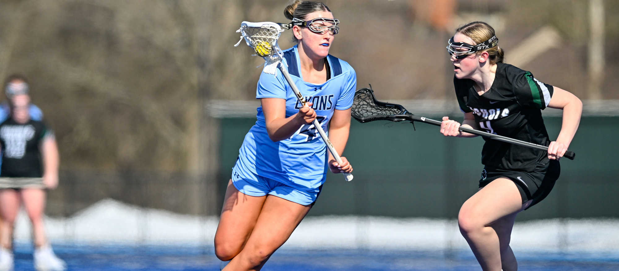 Emi Bisson scored three straight goals in the opening two minutes, including the 100th of her career, in a 19-8 win over Elms on March 11, 2025. (RJB Sports file photo)