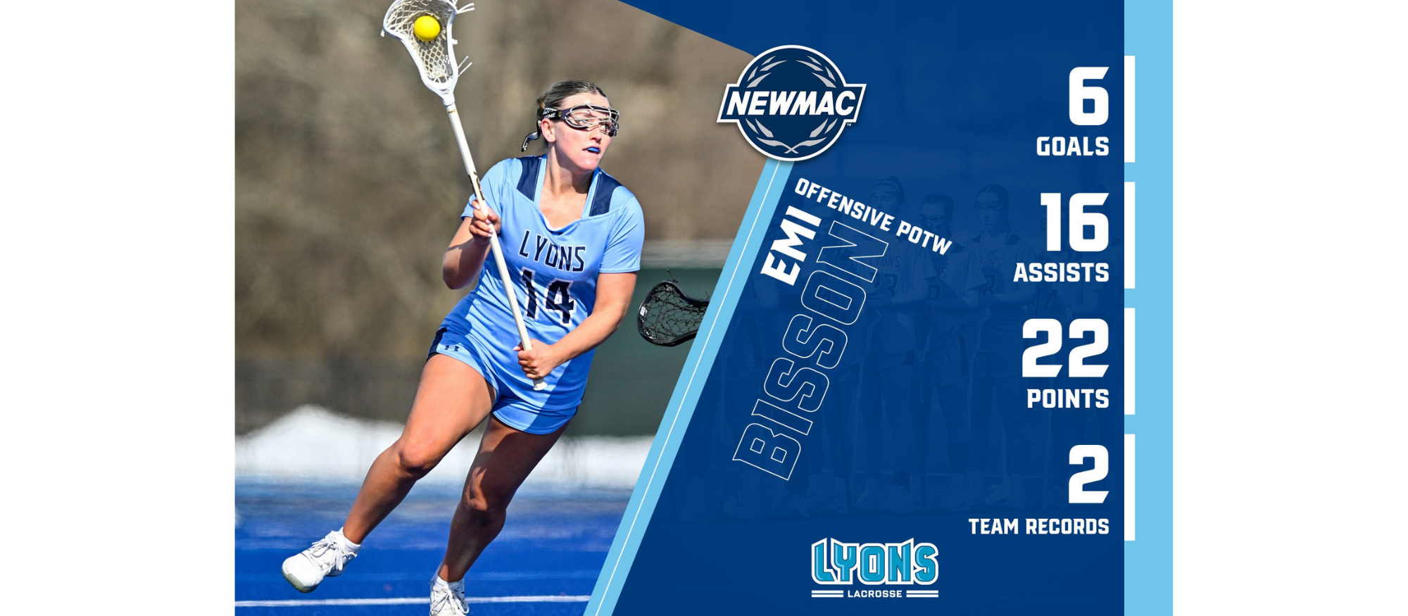 Bisson named NEWMAC Offensive Player of the Week
