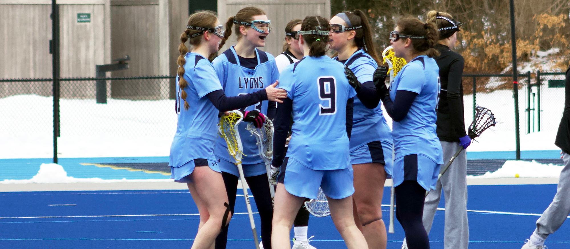 Mount Holyoke lacrosse is 1-0 in their new uniforms after a 16-7 win over Saint Joseph (CT) on Feb. 26, 2025. (File photo by Alex Dizes)