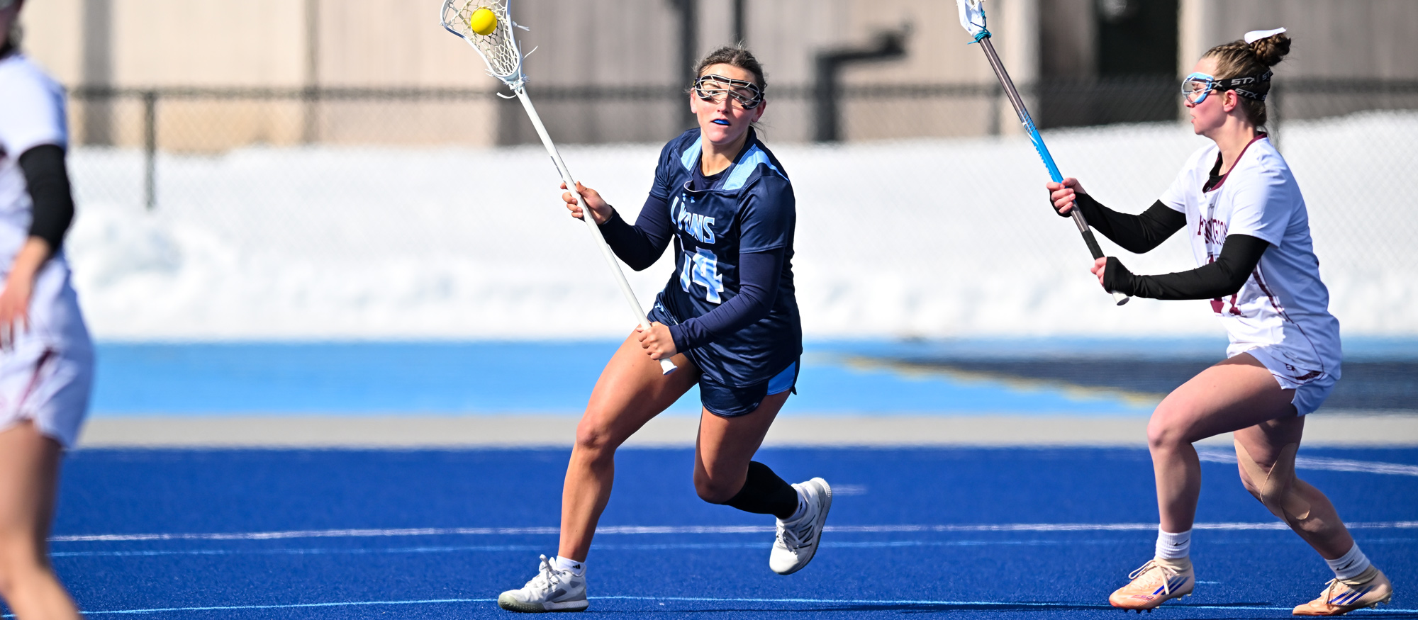 Emi Bisson scored five goals in the fourth quarter to stave off Wellesley's comeback attempt in a 16-12 Lyons victory on April 15, 2026. (RJB Sports file photo)