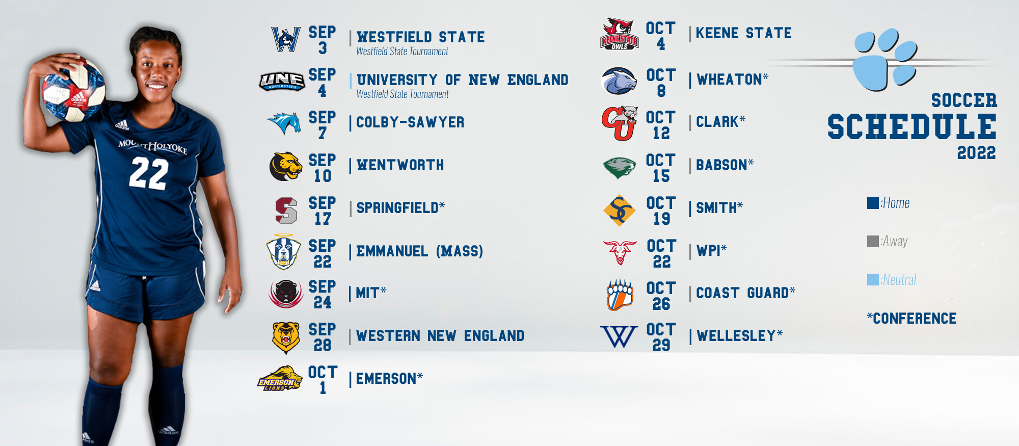 2022 Fall Schedule Release: Soccer