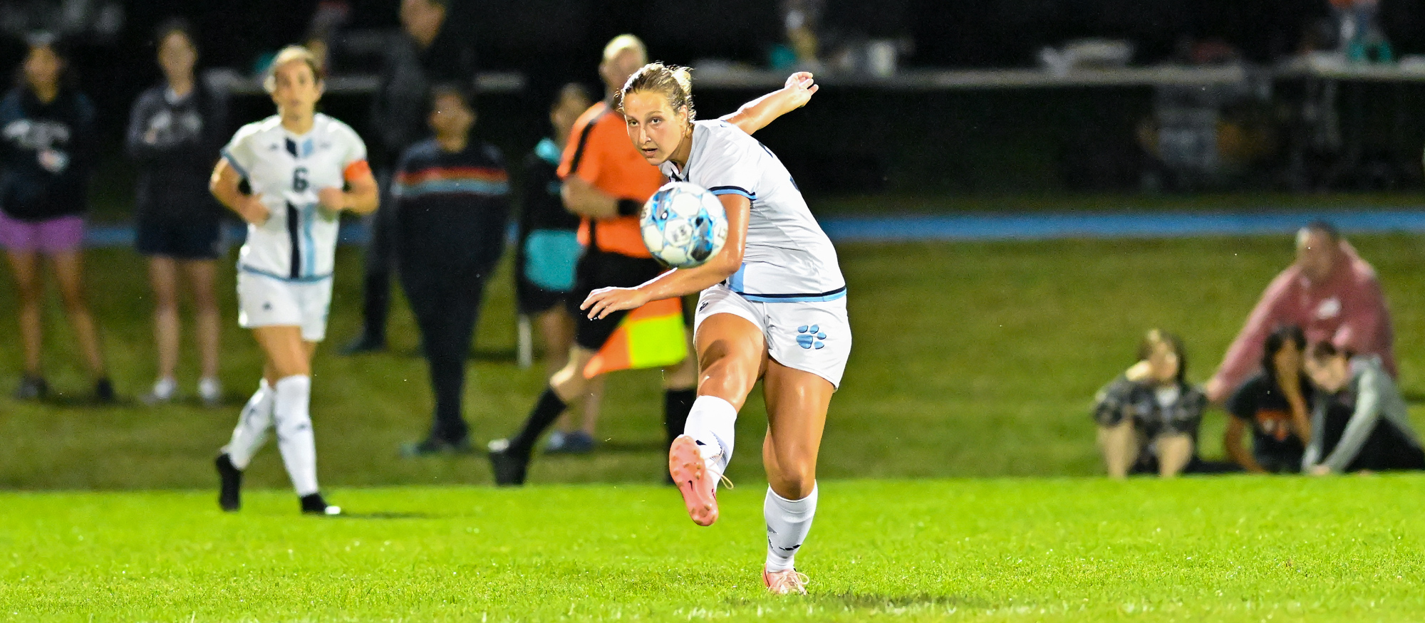 Taryn White took a team-high four shots in Mount Holyoke's 2-0 loss to Smith on Oct. 30, 2024. (RJB Sports file photo)