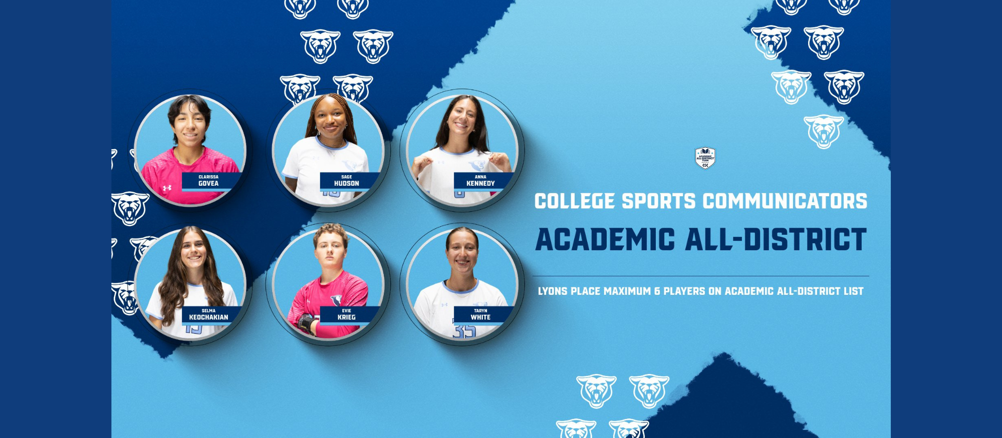 Six soccer Lyons win CSC Academic All-District honors