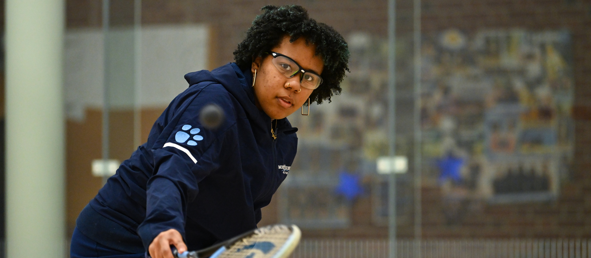 Kyla Core's final collegiate match was a 3-0 win in Mount Holyoke's 7-0 victory over Bard College in Core's hometown of Philadelphia on Feb. 17, 2024. (RJB Sports file photo)