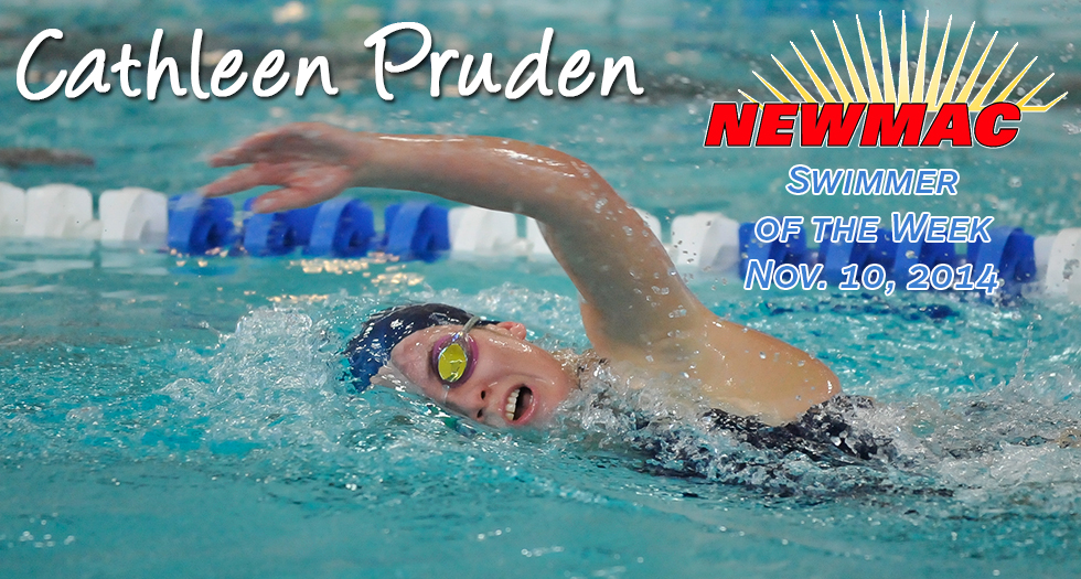Pruden Named NEWMAC Swimmer of the Week