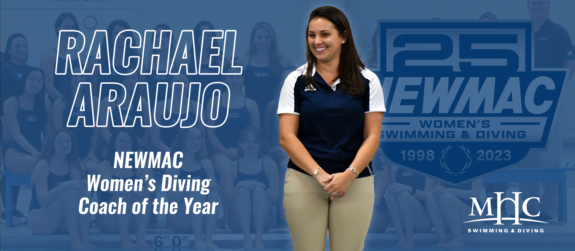 Araujo wins third consecutive NEWMAC Diving Coach of the Year honor