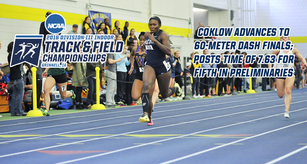 Coklow Places 5th in 60M Preliminaries; Advances to National Final