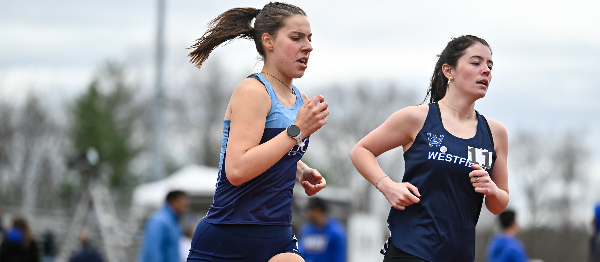 Katie Earle improved her personal-best time in the 10,000 meters to 39:58.31 on March 27, 2026 at the Jaylin Rainford Invitational at Bryant University. (RJB Sports file photo)