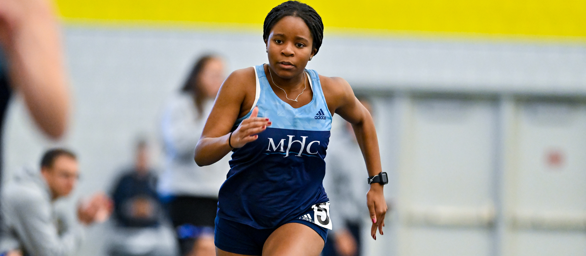Zivaishe Jaravaza ran a personal-best time and placed second in the 400 meters at the Hampshire Invitational on Feb. 1, 2025. (RJB Sports file photo)