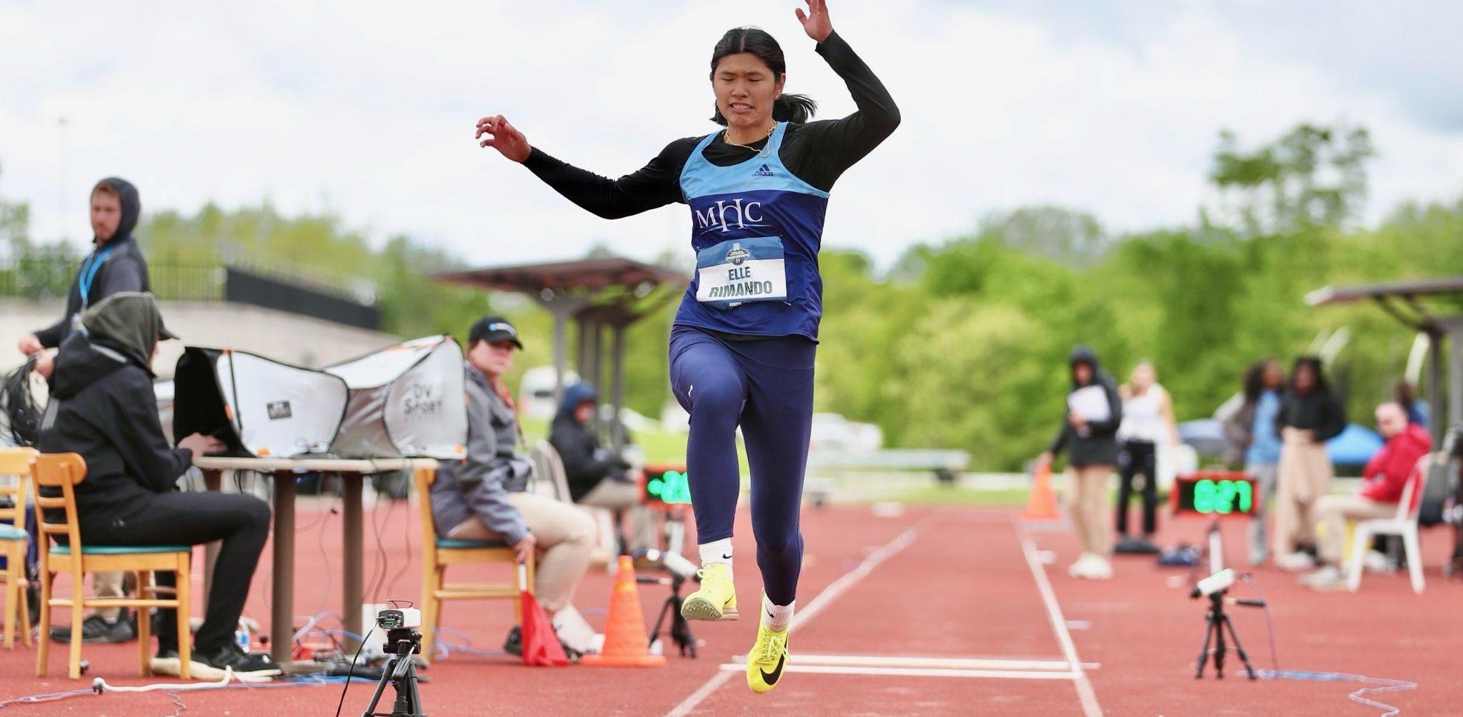 Elle Rimando triple jumped 37 feet, 8.75 inches to place 22nd at the NCAA Championships on May 24, 2025. (Stockton Photo)