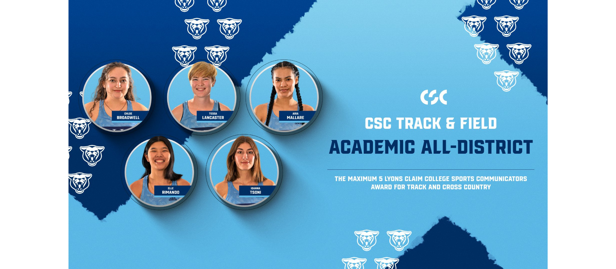 Five Lyons named CSC Academic All-District in track & field