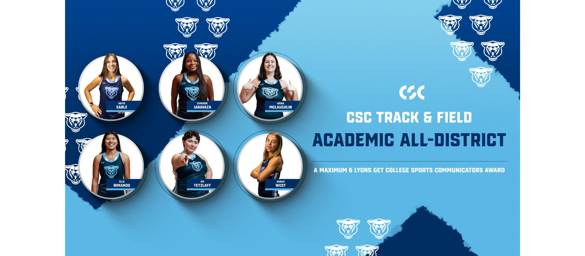 Six Lyons receive CSC Academic All-District honors in track and field