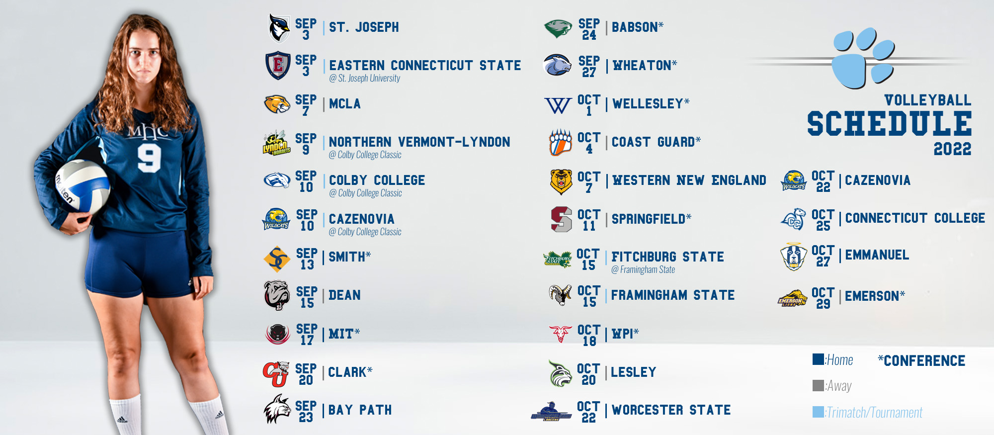 2022 Fall Schedule Release: Volleyball