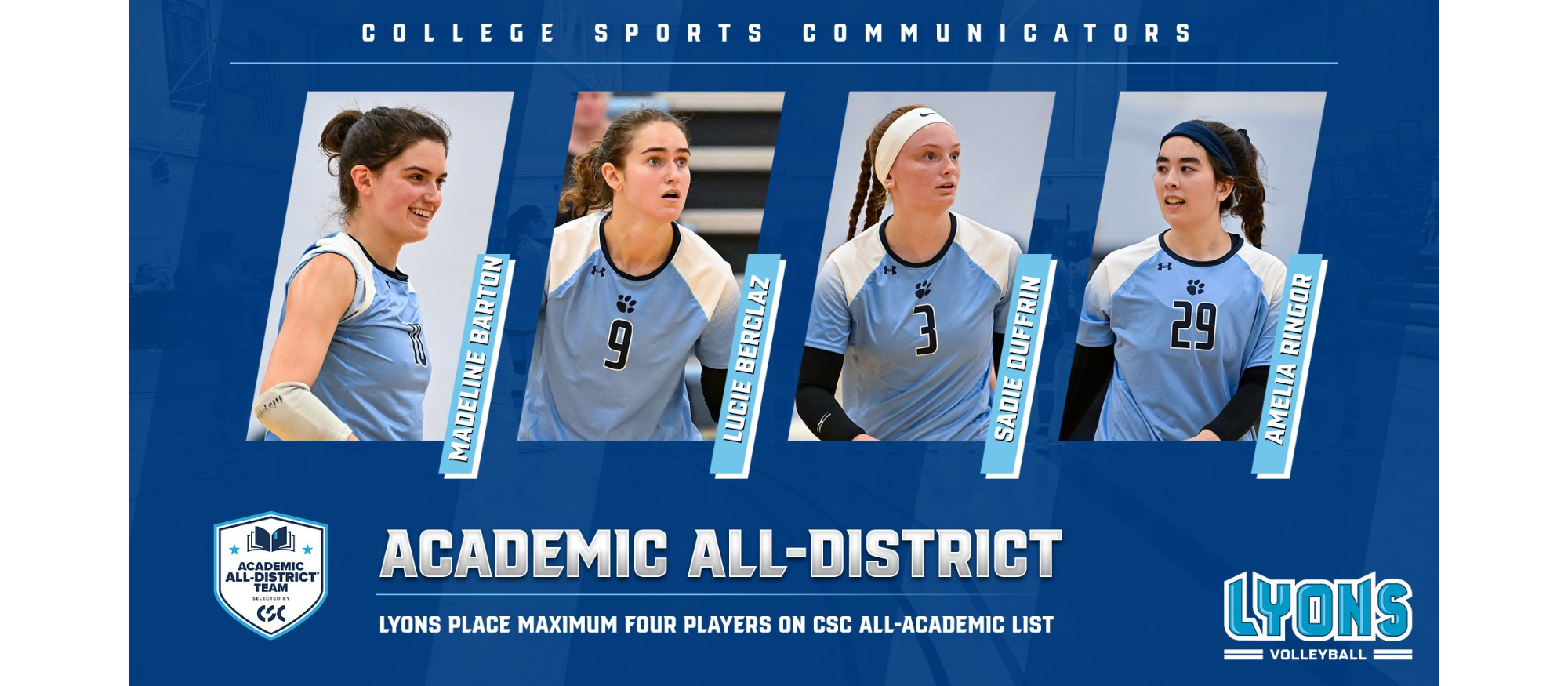 Volleyball sees maximum four players take CSC Academic All-District honors