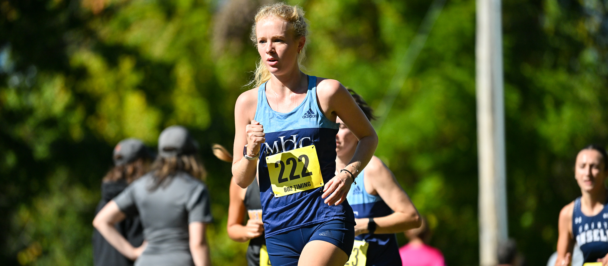 Katherine Herring led Mount Holyoke to third place at the Wellesley Invitational on August 29, 2025. (RJB Sports file photo)